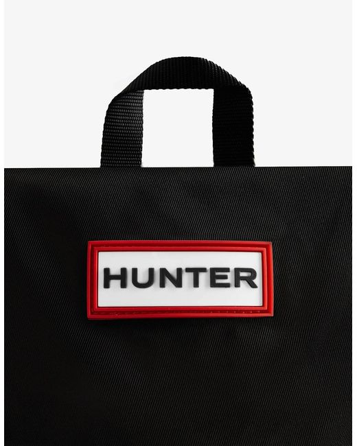 Hunter Black Nylon Mini Topclip Backpack for men