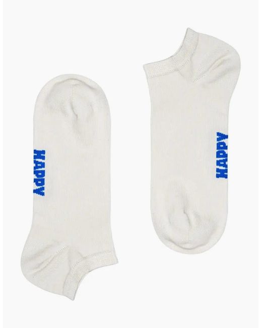 Happy Socks White 3-Pack Solid Low Socks
