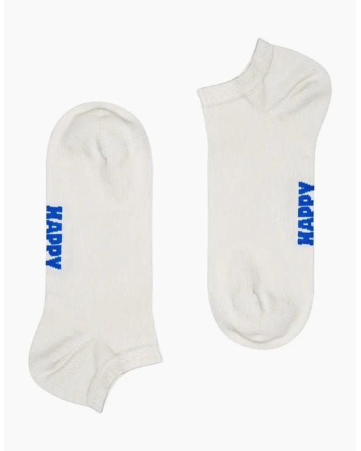 Happy Socks White 3-Pack Solid Low Socks