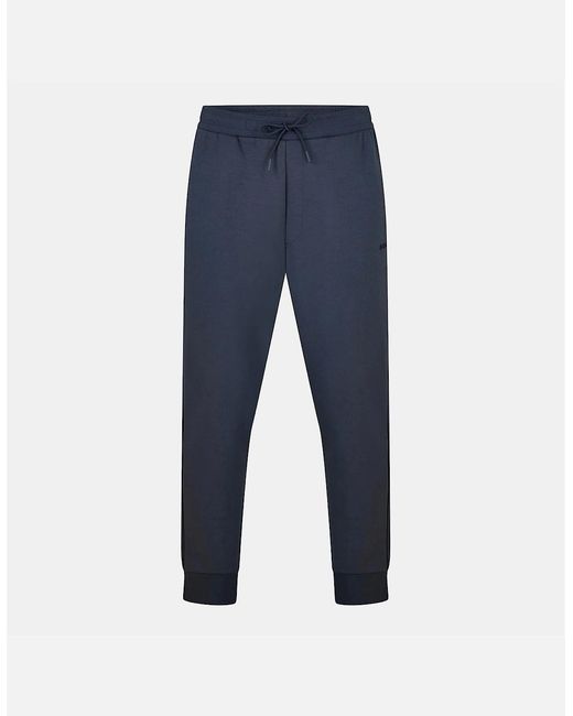 Boss Blue Jt Hadiko Solid Patterned Slim Joggers for men