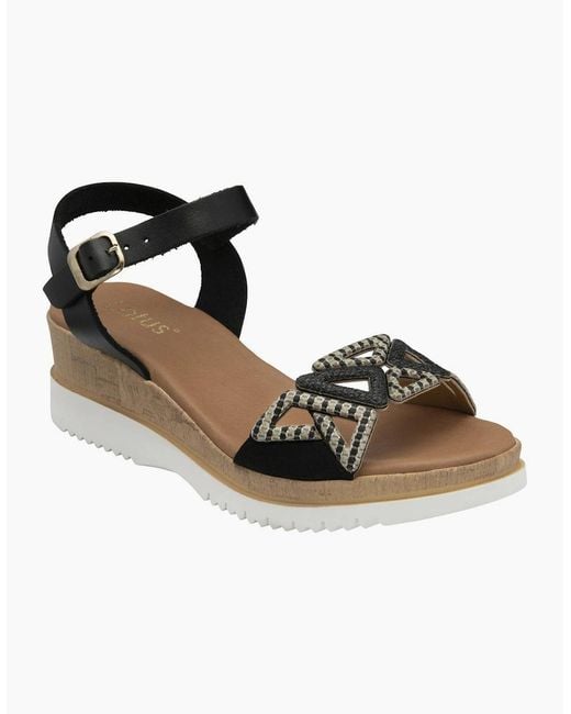 Lotus Black Ariah Sandals