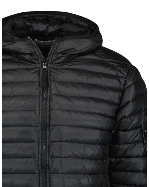 Stone Island Black Loom Woven Down Chambers Stretch Nylon-Tc Jacket for men