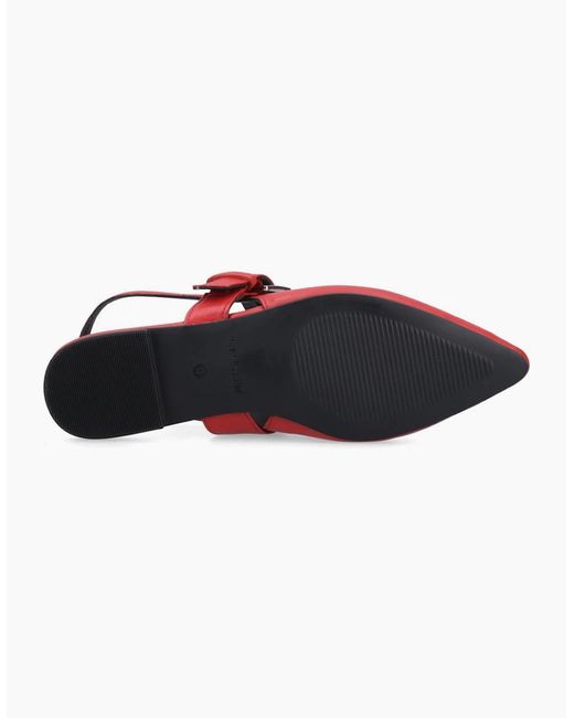 Hush Puppies Red Diya Buckle Mary Jane Shoes
