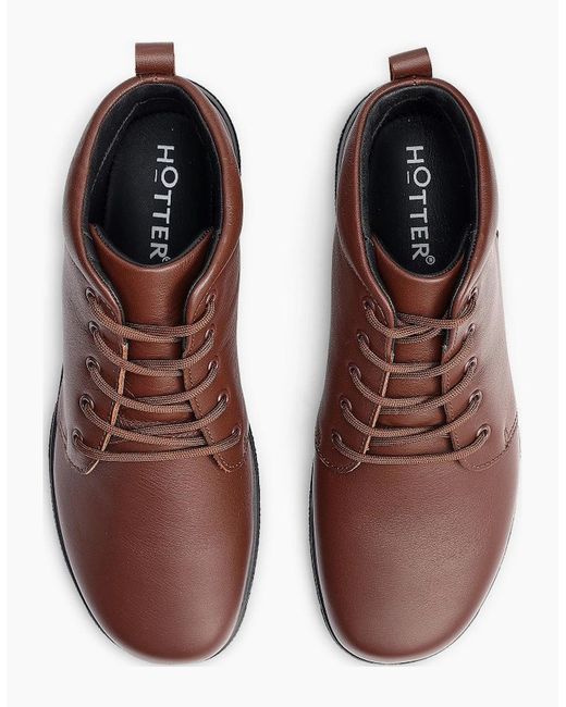 Hotter Brown Ellery Wide Fit Ankle Boots