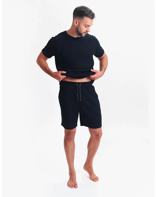 Ted Baker Black Waffle Loungewear Set for men