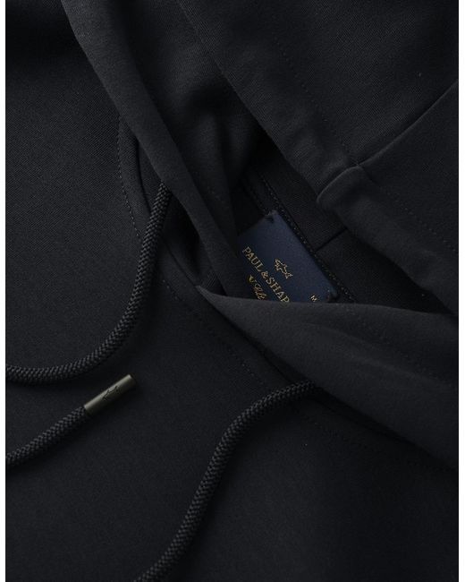 Paul & Shark Blue Active Fleece Soft Cotton Blend Hoodie for men