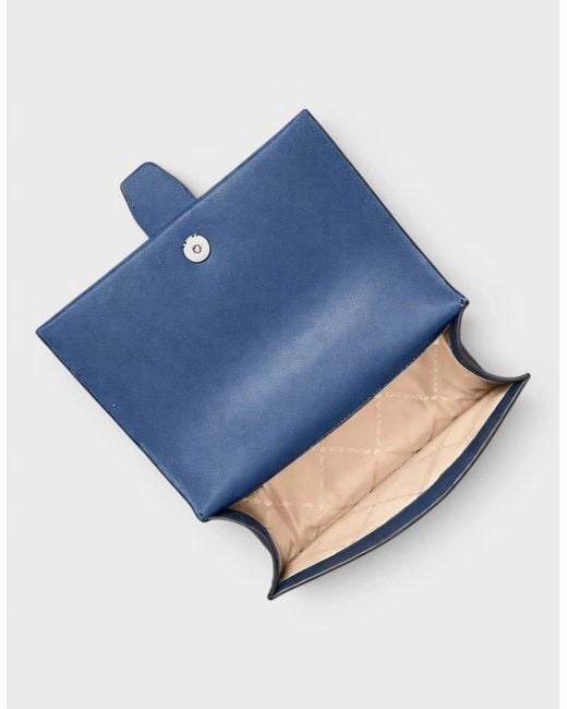 Michael Kors Blue Greenwich Small Logo Jacquard Denim Crossbody Bag