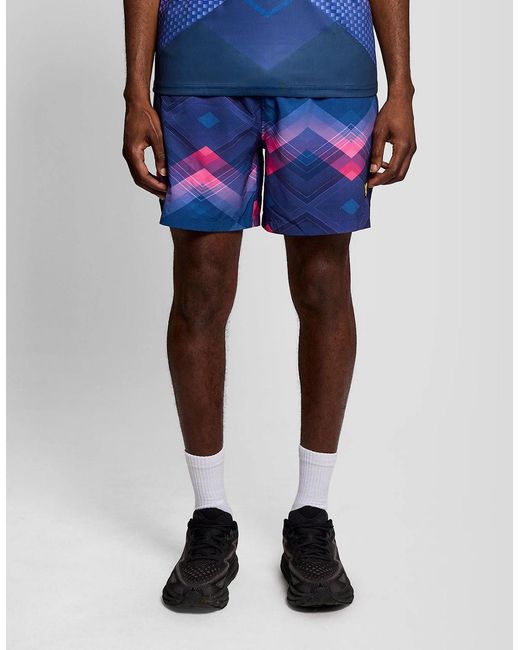 Lyle & Scott Blue Chevron Swim Shorts for men