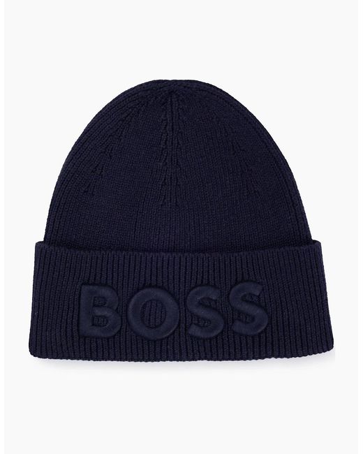 Boss Blue Boss Afox Beanie Hat Dark for men
