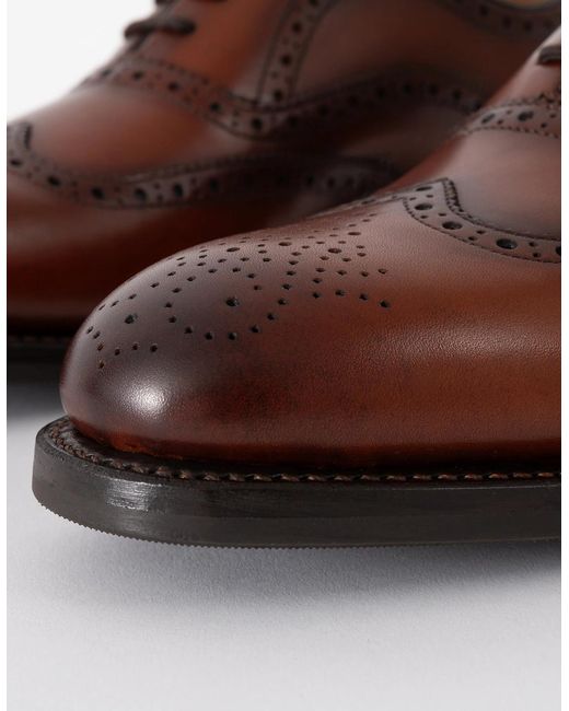 Oliver Sweeney Brown Hunstanton Hand Antiqued Calf Leather Oxford Shoes for men