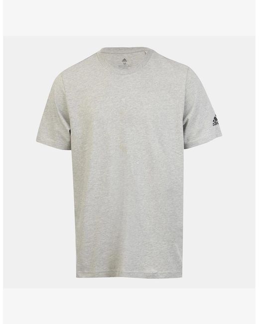 Adidas Gray Blank Tee for men
