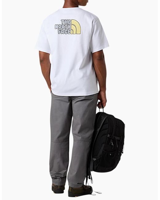 The North Face White T Shirts Bubble Logo Relaxed Fit Crew Neck Summer Tee for men