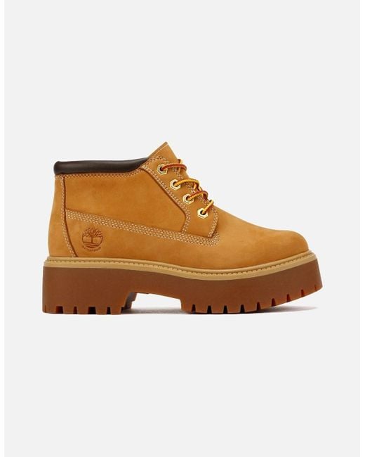 Timberland Brown Stone Street Nellie Leather Wheat Boots
