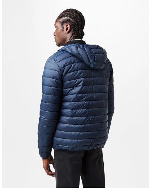 Aquascutum Blue Puffer Jacket for men