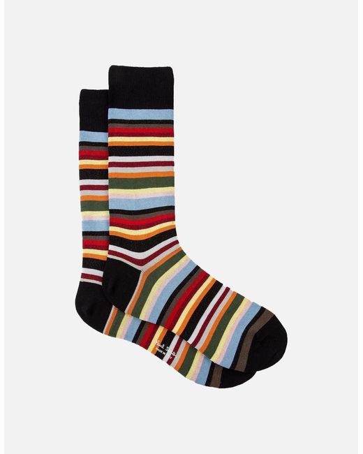 Paul Smith White Ps New Signature Socks 92 Multi for men