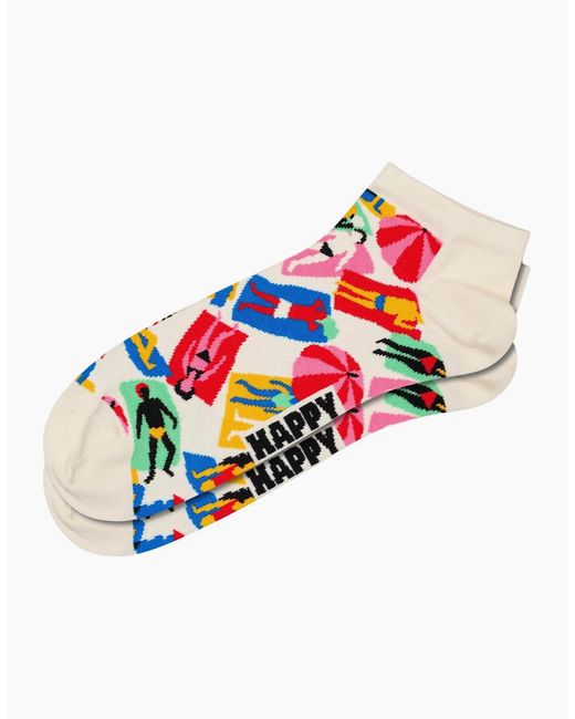 Happy Socks Pink 2-Pack Ice Cream & Lazy Days Low Socks