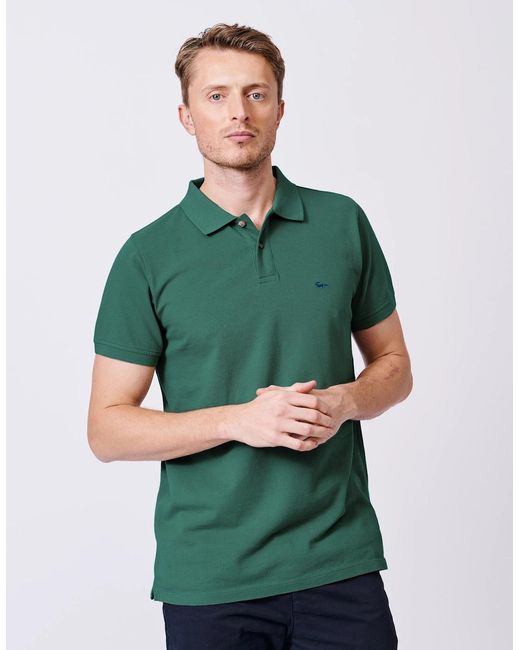 aubi Green Marcel Pique Polo for men