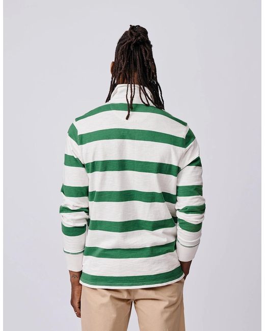 aubi Green Irnham Rugby Shirt for men