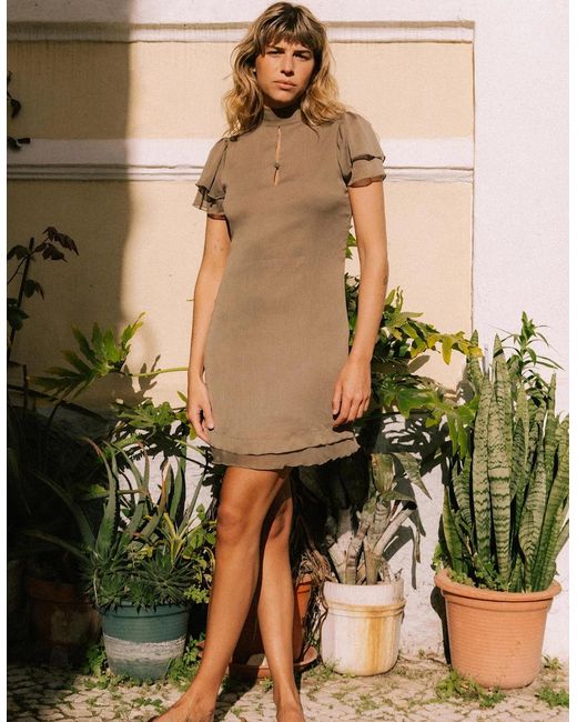 No Emotions UK Green The Letty Mini Dress