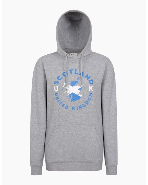 Mountain Warehouse Gray Ladies Scottish Flag Overhead Hoodie