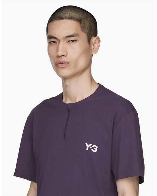 Y-3 Purple Tennis Pro Freelift Zip T-Shirt for men