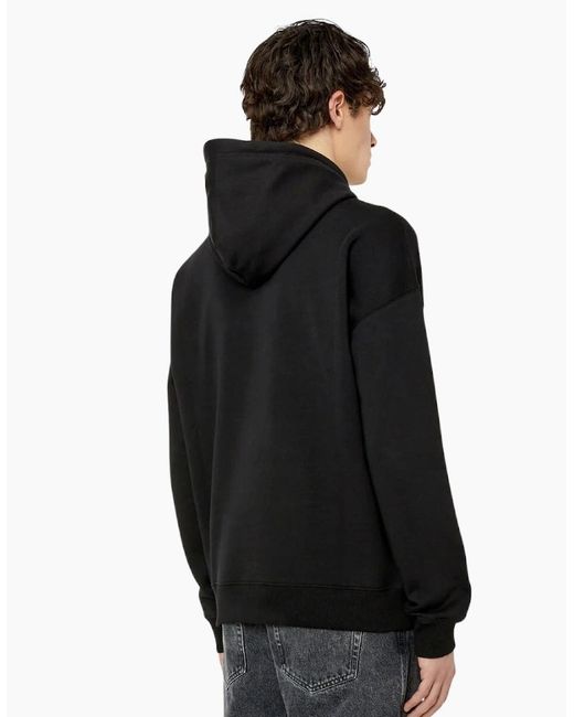 DIESEL Blue Small Logo Hoodie for men