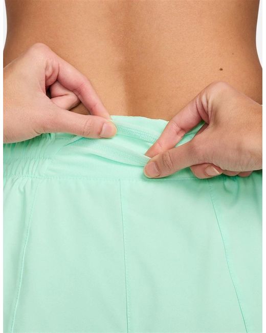 Nike Green Swoosh Running Road Shorts With Elasticated Waistband