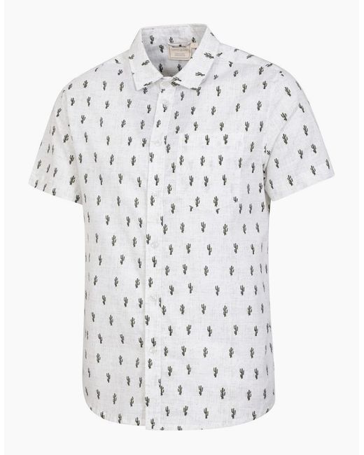 Mountain Warehouse White Preston Illustration Shirt for men