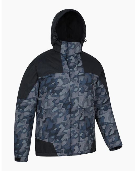 Mountain Warehouse Blue Shadow Ii Printed Ski Jacket for men