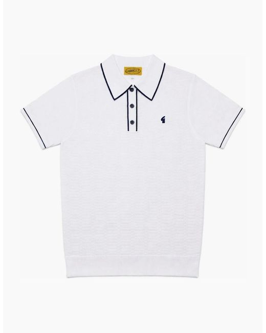 Gabicci White Vintage Ronnie Polo Shirt for men