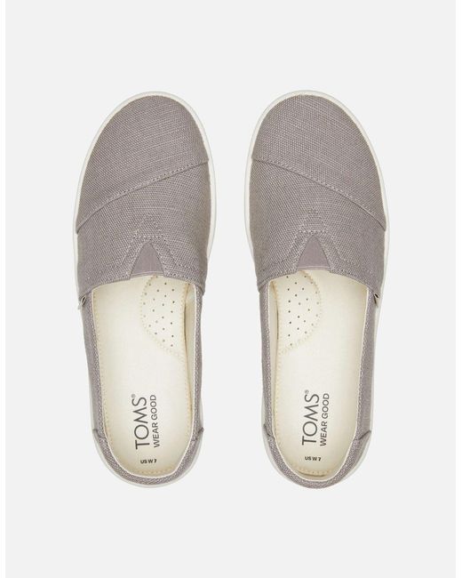 TOMS White Verona Textile Light Trainers