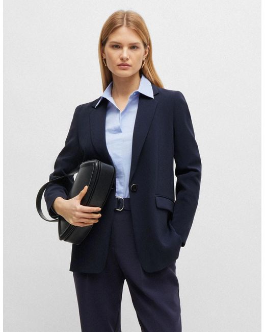 Boss Blue Jocalua8 Relaxed-Fit Blazer