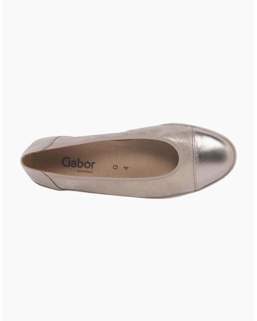 Gabor White Petunia Accent Low Heeled Pumps