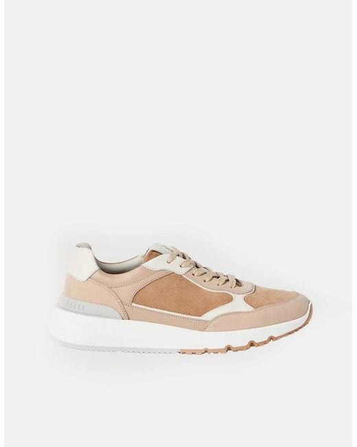 Brunello Cucinelli White Nubuck & Suede Sneakers for men