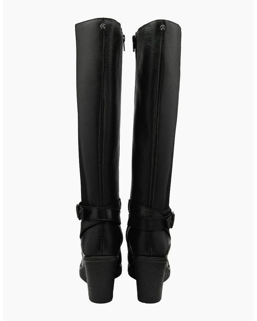 Ravel Black Arkle Knee High Wedge Boots