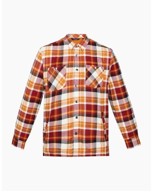 Regatta Red Thamos Checked Long-Sleeved Shirt for men