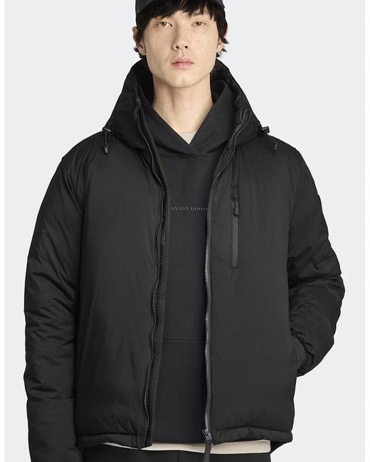 Canada Goose Black Lodge Hooded Jacket Disc for men