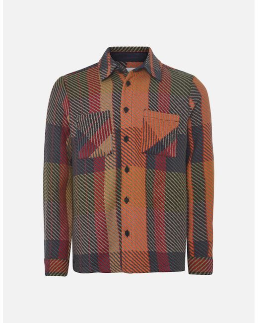 Wax London Brown Check Whiting Overshirt for men