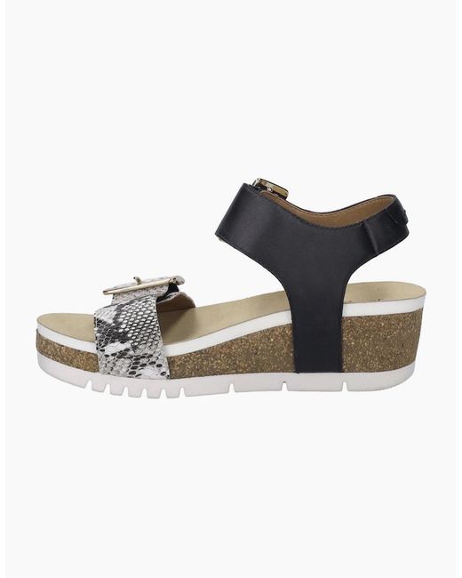 Josef Seibel Black Quinn 02 Wedge Sandals