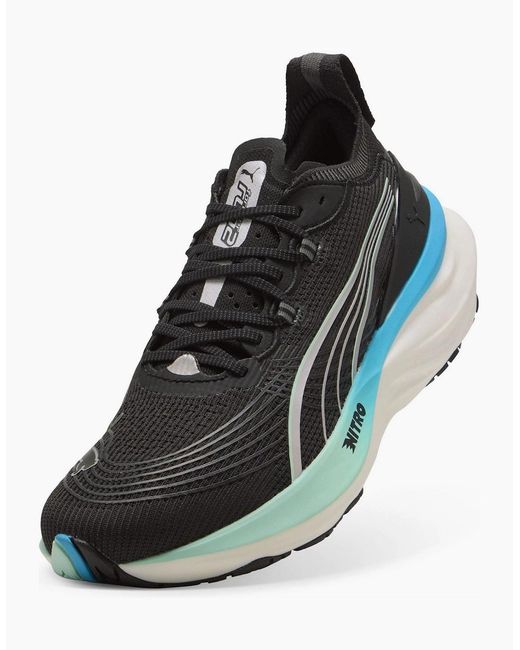 PUMA Black Foreverrun Nitro 2 Everyday Stable Road Running Shoes for men