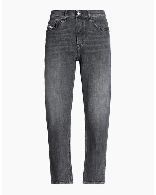 DIESEL Gray D-Fining Tapered Fit Wash Denim Jeans for men