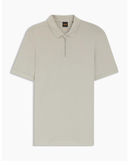 Boss White Boss Passerzip Polo Shirt 070 Open for men