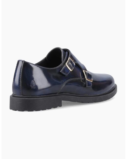 Hush Puppies Blue Verity Hi-Shine Monk Shoes