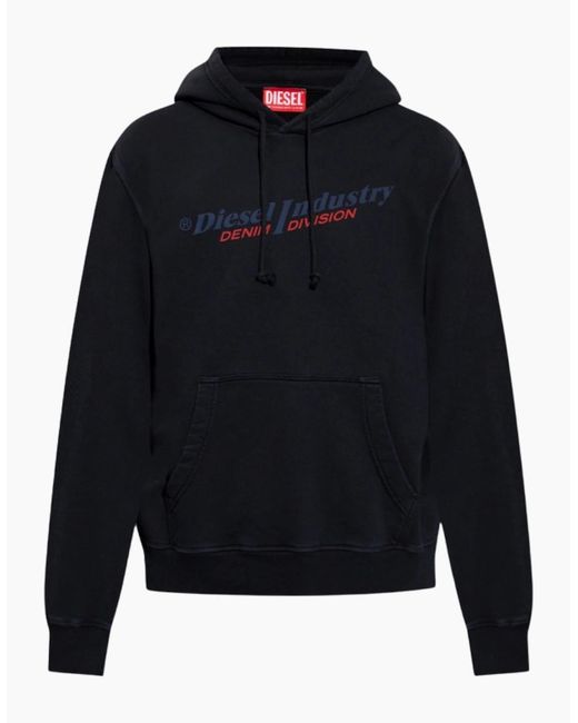 DIESEL Blue Industry Denim Division Design Hoodie