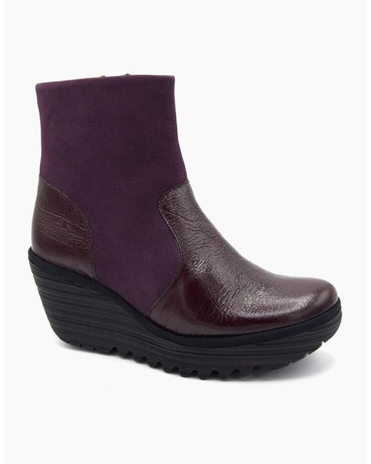 Fly London Purple Yuxi 506 Ladies Boot