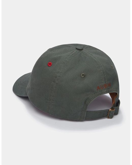 aubi Green Hendwell Washed Twill Cap for men