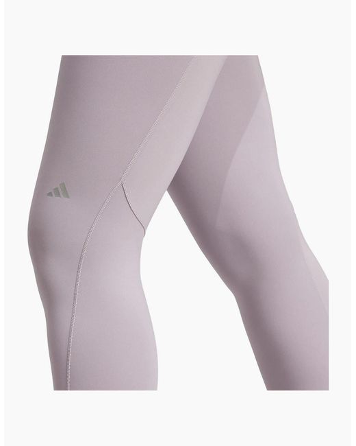 Adidas Purple Ultimate Solid Patterned Running Leggings