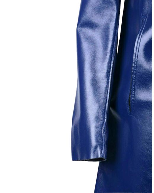 DIESEL Blue L Lilac Jacket Double Breasted Coat Winter Reversible Overcoat