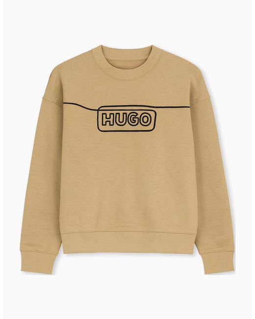 Boss Natural Sand Nalves Crew Sweater for men