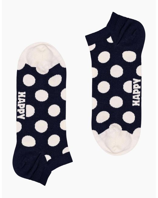 Happy Socks Blue 2-Pack Big Dot Stripe Low Socks
